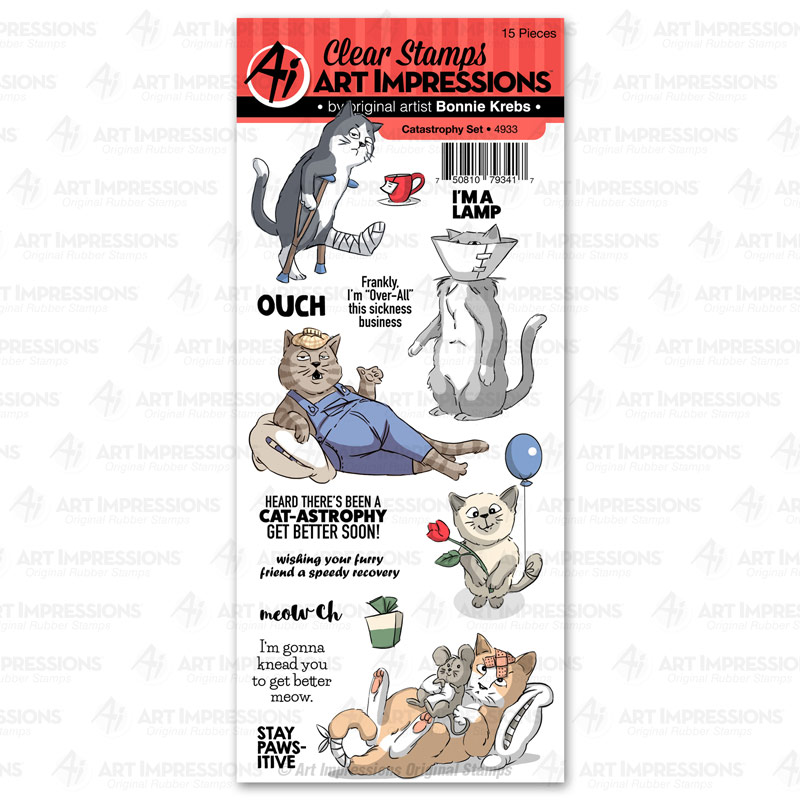Art Impressions Cozy Cat Cubbies Stamps & Dies 