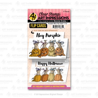 5182 - Pumpkin Mice Flip Card