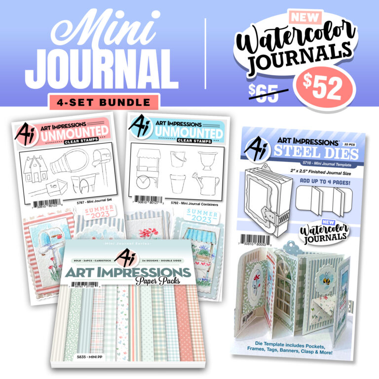 Mini Journal Set c5836 – 4pc Mini Journal Bundle – Art Impressions