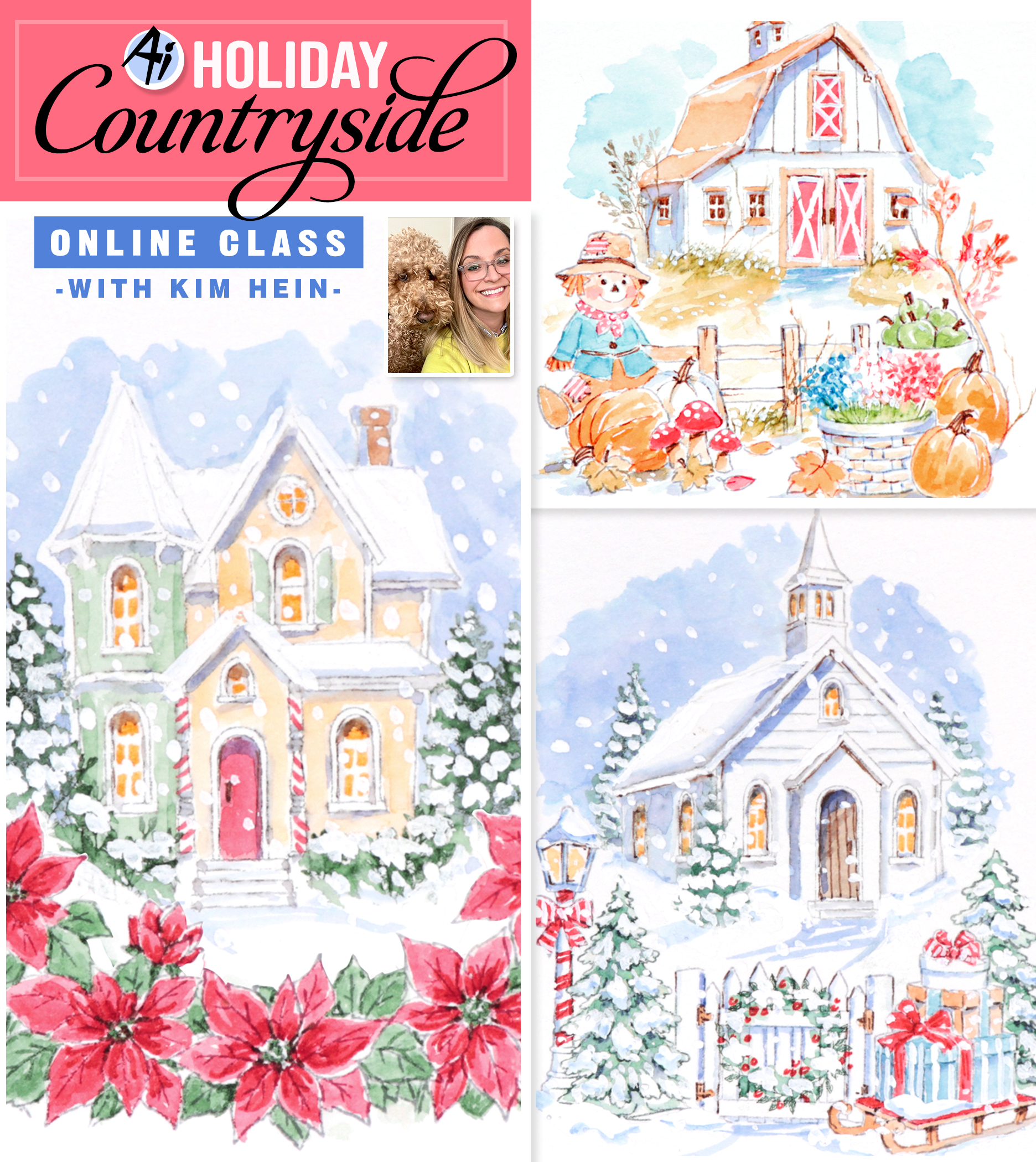 Holiday Countryside Series **ONLINE** Class with Kim!
