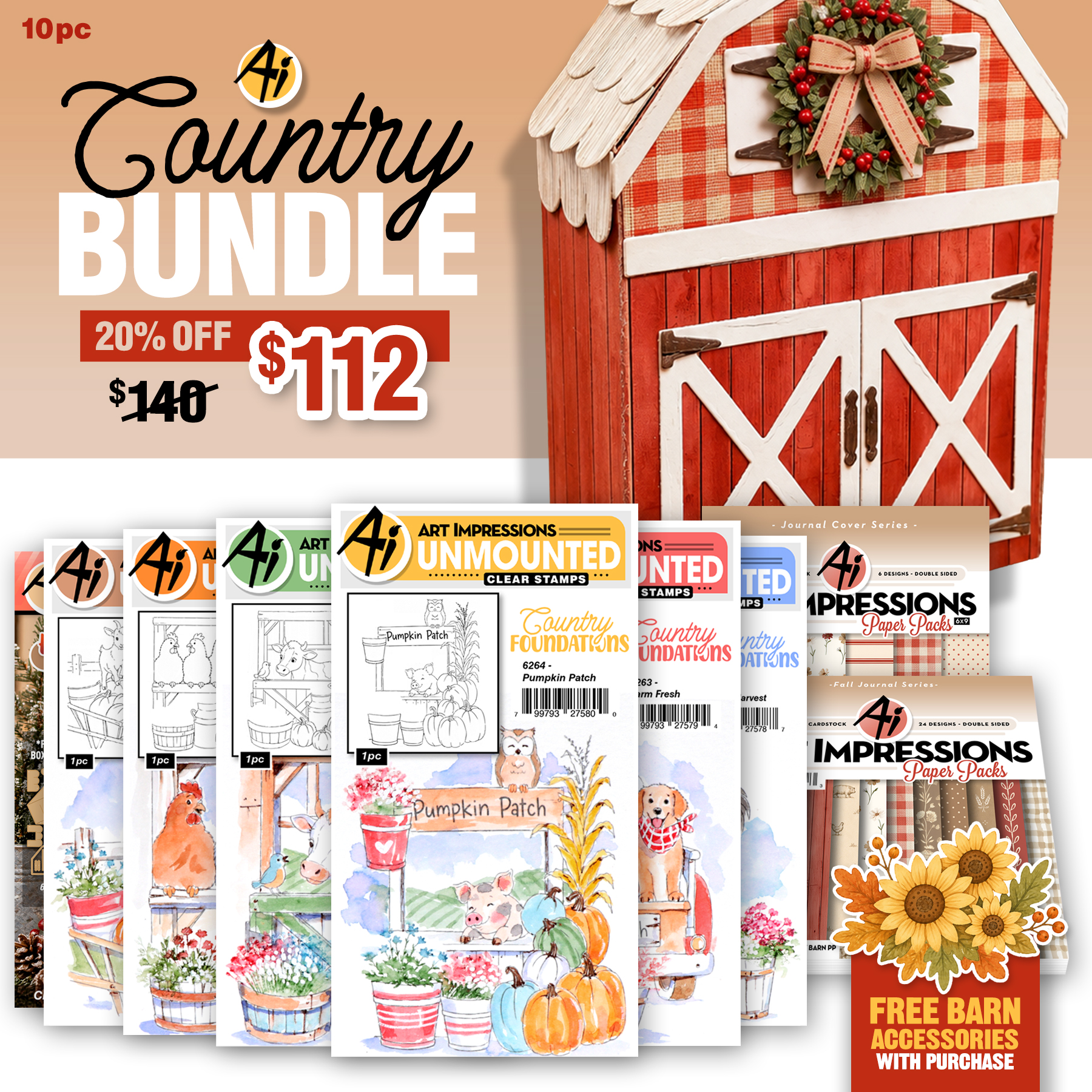 c6287 - Country Barn 10pc Bundle